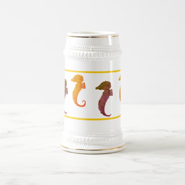 Mugg - Sjöhästar i Brown och Orange (Center)