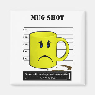 Mugg skjuten tecknad Meme för kaffemuggkopp Magnet