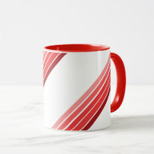Mugg - Skuggor av Red Diagonal Rand