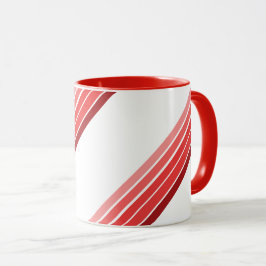 Mugg - Skuggor av Red Diagonal Rand