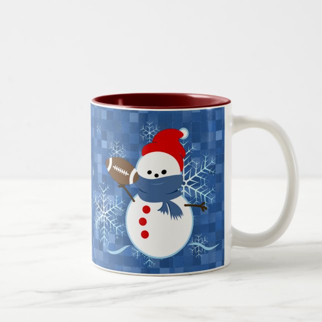 Mugg - snöflingorfotbollsnögubbe (Höger)