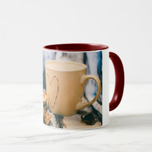 Mugg som är combo, 11oz, marroon, anpassad design