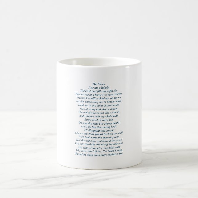 Mugg som är färdig med original- poesi (Center)
