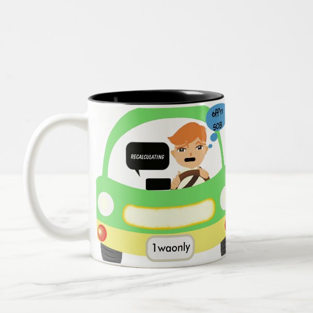 Mugg~ som utmanas riktnings Två-Tonad mugg (Vänster)