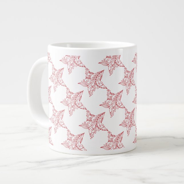 Mugg, stjärndesign, jul jumbo mugg (Framsida vänster)