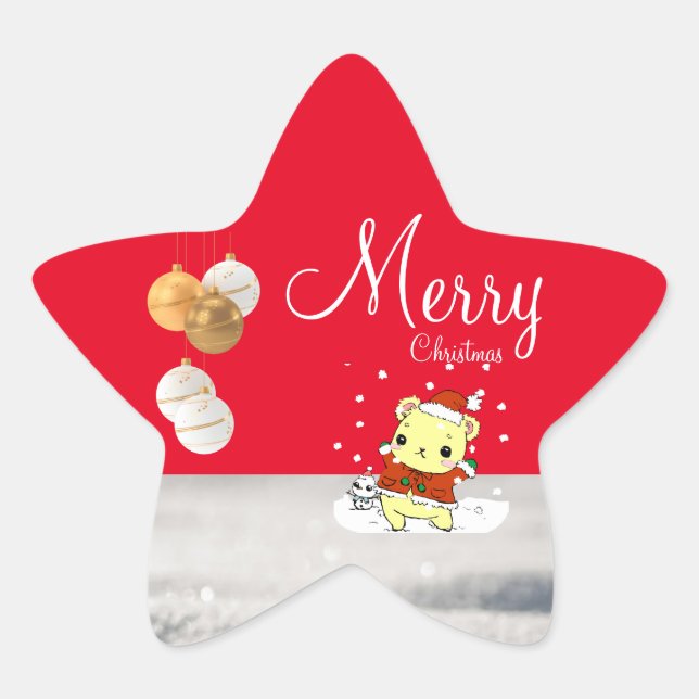 Mugg Stjärnformat Klistermärke (Framsida)