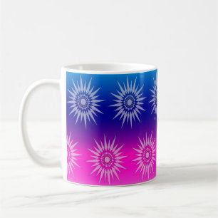 Mugg - stjärngrafik på blått och Rosa