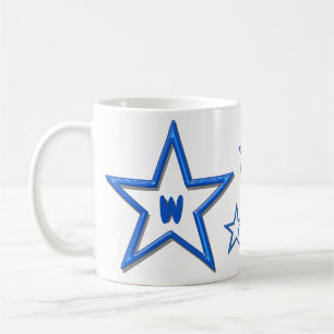 Mugg - stjärnor med initial