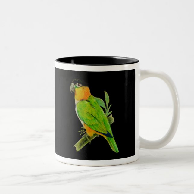 Mugg - svart hövdad Caique (Höger)
