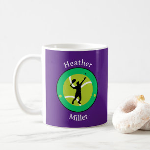 Mugg - Tennis Player - Personlig - Lägg till Namn
