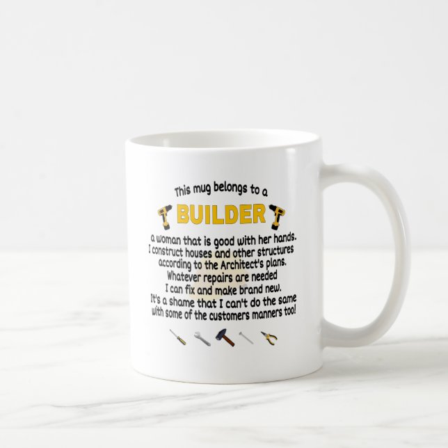  Mugg Tillhör till en byggare. Builder Gift (Höger)