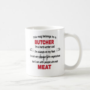   Mugg Tillhör till en slaktare. Butcher Gift