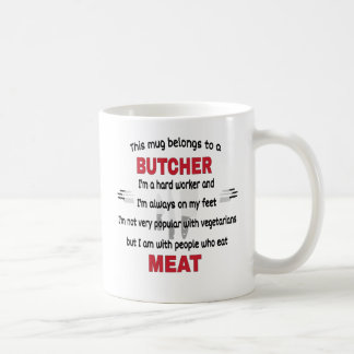   Mugg Tillhör till en slaktare. Butcher Gift