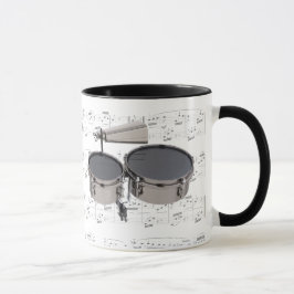 Mugg - Timbales (trummar), med notblad