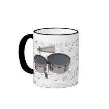 Mugg - Timbales (trummar), med notblad