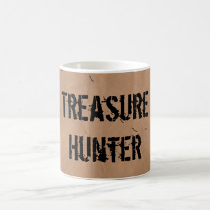 Mugg: Treasure Hunter. MDetection och Geocaching Kaffemugg