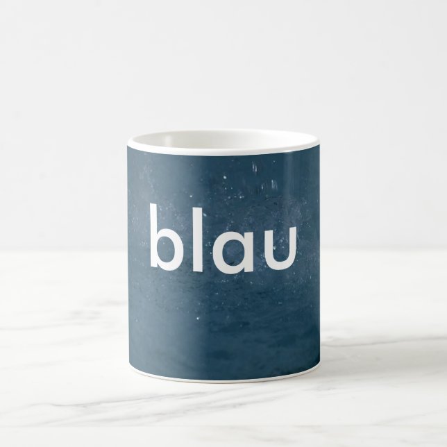 mugg: tyska blått för färger (blau) kaffemugg (Center)