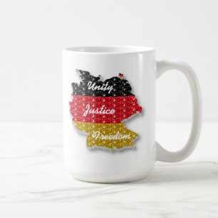 Mugg tyska Flagga Unity Justice Freedom