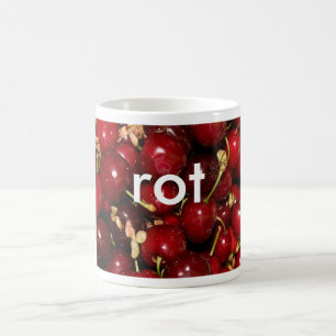 mugg: tyskt rött för färger (rötan) kaffemugg