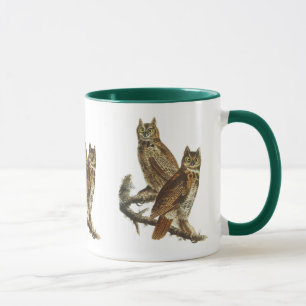 Mugg: Underbar Horned uggla av John James Audubon Mugg