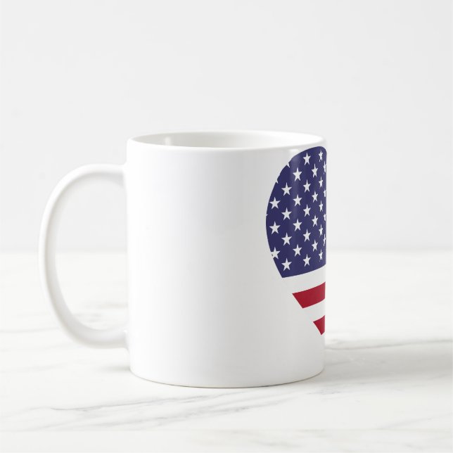 Mugg usa flagga med kärlek (Vänster)