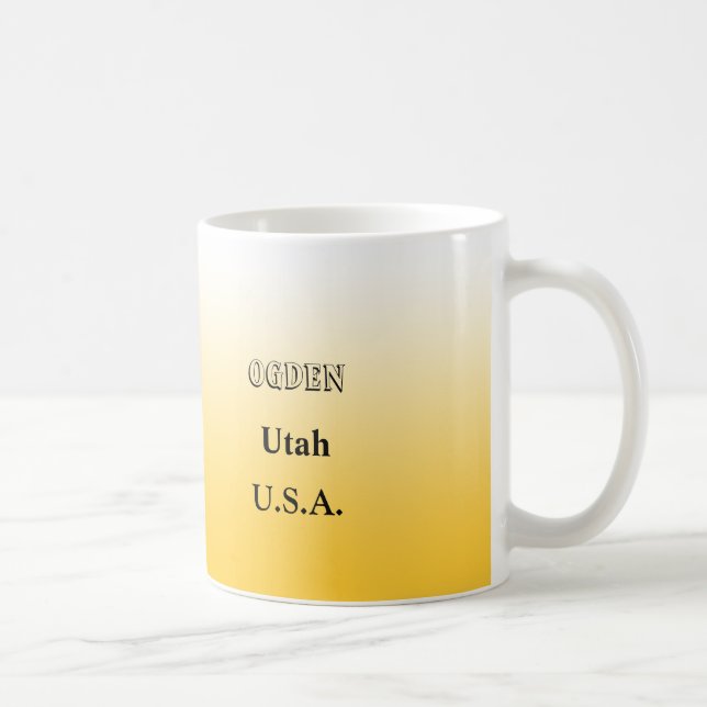 Mugg - Utah State Karta med City (Höger)