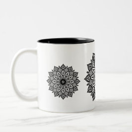 Mugg, vacker Mandala Design Två-Tonad Mugg