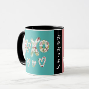 Mugg valentines xoxo ditt namn glädje
