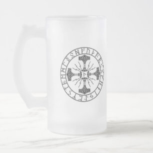 Mugg, Valhalla Oliver, frosted Glass   Mjollnir Frostat Ölglas