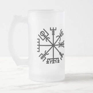 Mugg, Valhalla Oliver, frosted Glass | Vegvisir Frostat Ölglas