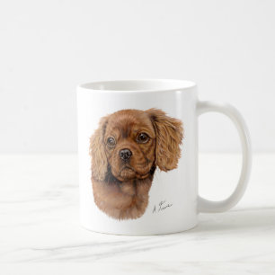 Mugg valp för spaniel för kung charles för Ruby