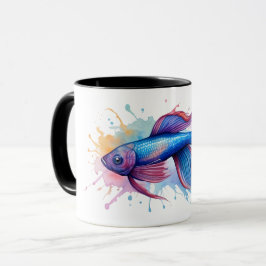 Mugg - Vattenfärgsserie: Betta Fish