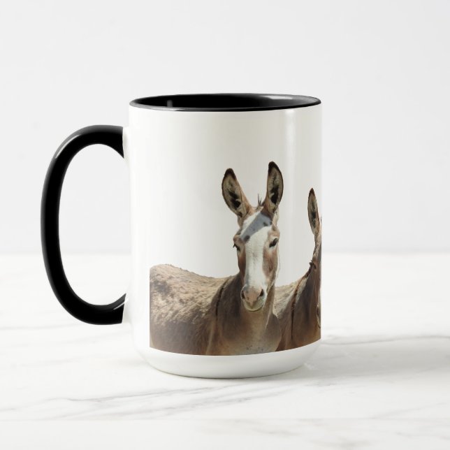 Mugg, vild burros, åsnor, vilt, natur mugg (Vänster)