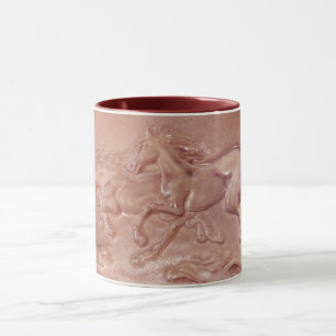 Mugg - Vild Horses in Red
