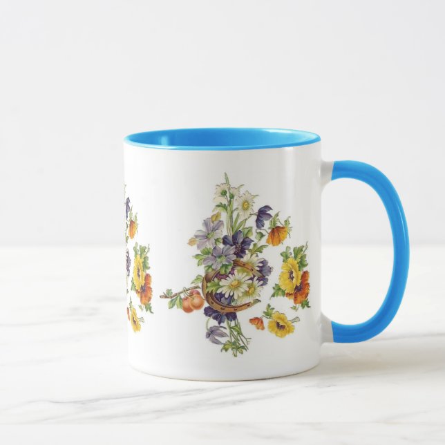 Mugg Vintage Blomsterbukett Hästsko (Höger)