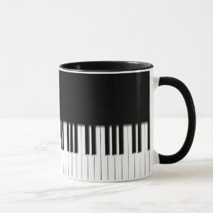 Mugg - vit för pianotangentbordsvart
