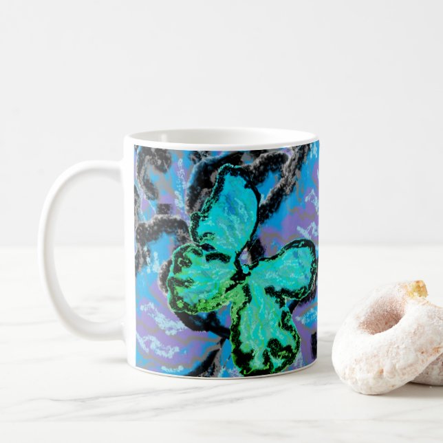 Mugg Webben av en fjäril (Med munk)