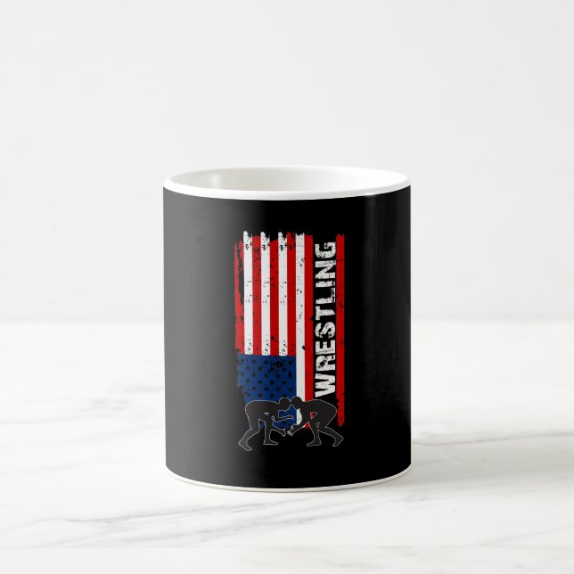Muggamerikan som brottas trevlig design kaffemugg (Center)