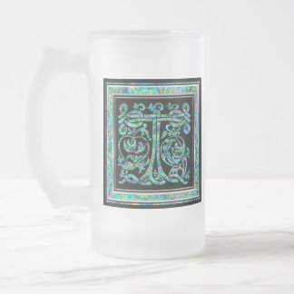 Muggar för Monogram för blått för T "Masselle"