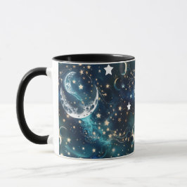 Muggar – Isblå Celestiala Månfaser Lyxig Kaffe
