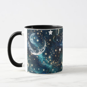 Muggar – Isblå Celestiala Månfaser Lyxig Kaffe