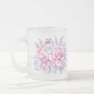 Muggar & koppar med en bukett blommor