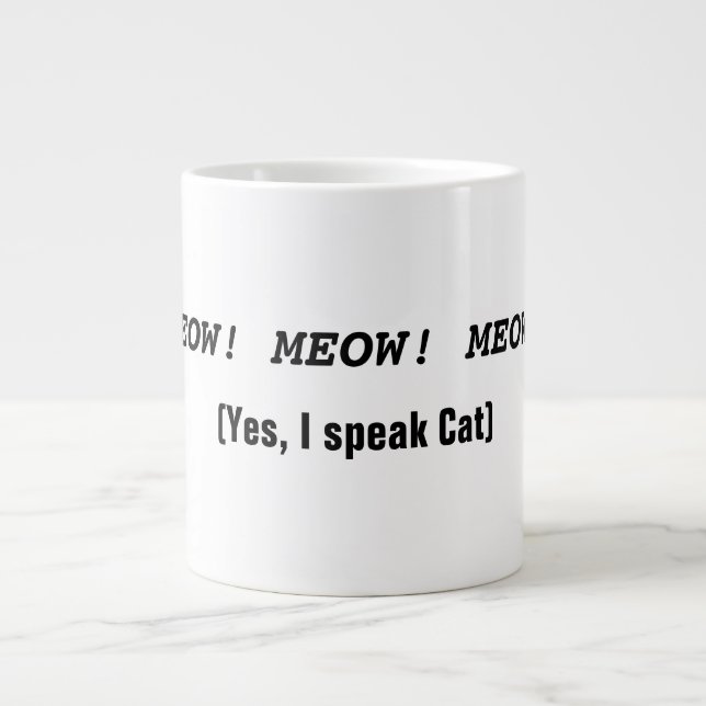 Muggar med roligt katttema jumbo mugg (Framsidan)