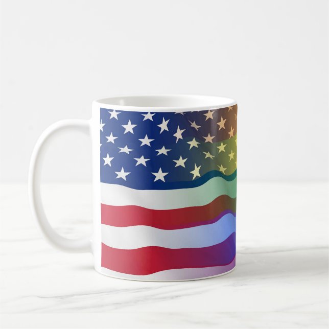 Muggar - USA-flagga HBTQ-flagga (Vänster)