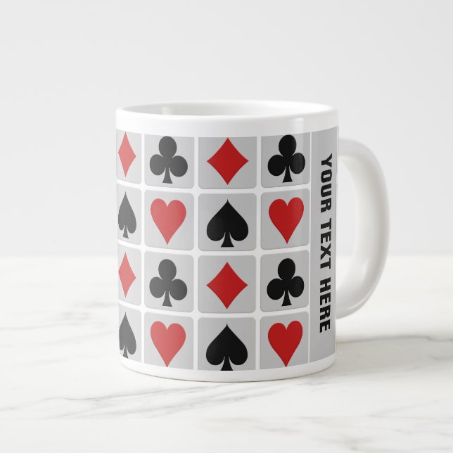 muggarna Card Player anpassningsbar Jumbo Mugg (Framsida höger)