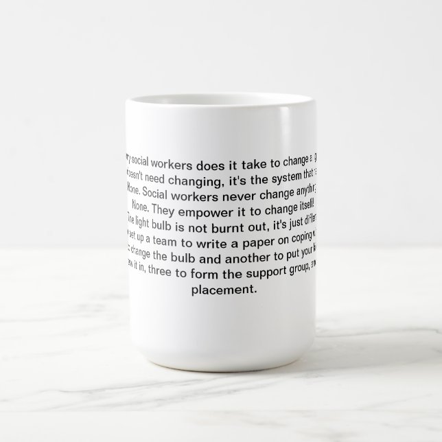 Muggdropp för socialt arbete kaffemugg (Center)
