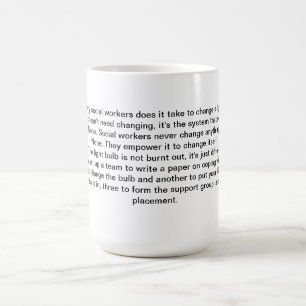 Muggdropp för socialt arbete kaffemugg