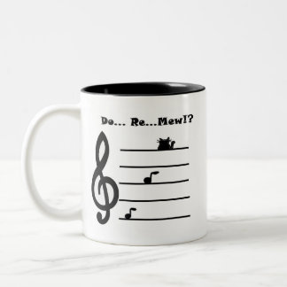 Muggen "… beträffande… mew?! ", Två-Tonad mugg