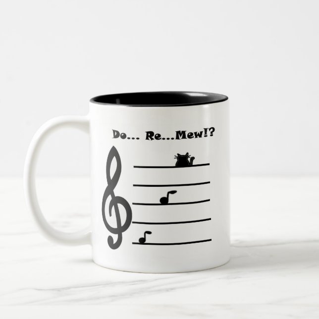 Muggen "… beträffande… mew?! ", Två-Tonad mugg (Vänster)