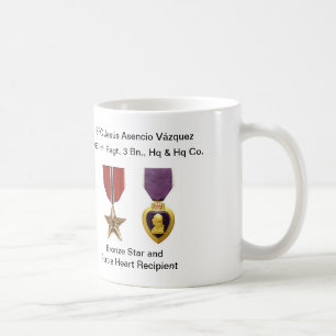 Muggen Borinqueneers - brons stjärnan & lilahjär Kaffemugg